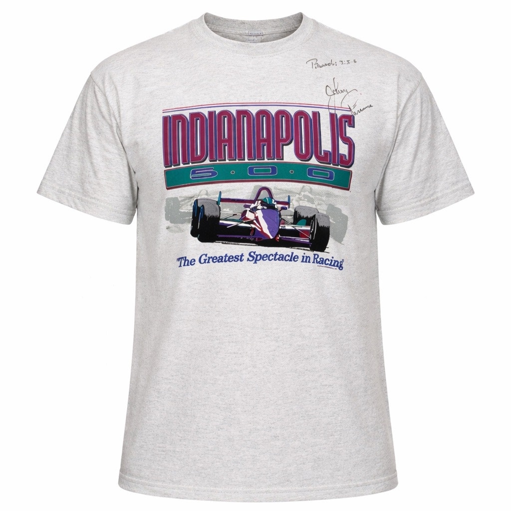 Vintage Indianapolis 500 TShirt Xl Signed Johnny Parsons Indy 500 Racing